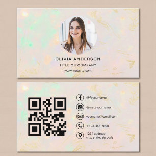 Visita Tarjeta de redes sociales con foto minimalista de 