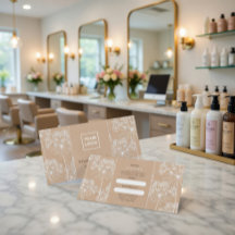 Tarjeta de Referencia Comercial de Botánica Beige 