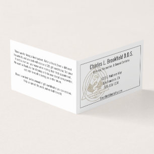 Visita Tarjeta de Referencia de Dentista Blanco Simple