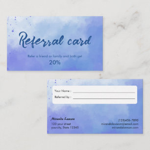Visita Tarjeta de referencia de fondo de acuarela