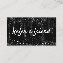 Visita tarjeta de referencia de goteo para purpurina de i