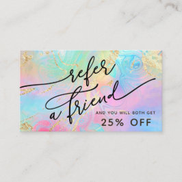 Visita tarjeta de referencia de mármol líquido