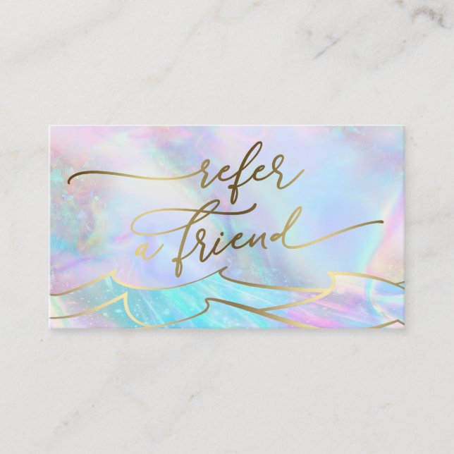 Visita tarjeta de referencia de olas oceánicas (Anverso)