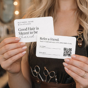 Visita Tarjeta de Referencia de Salón de Belleza con QR