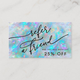 Visita tarjeta de referencia de textura inspirada en opal