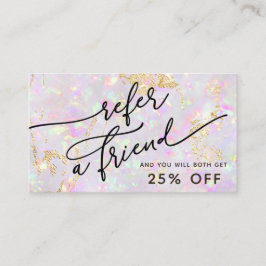 Visita tarjeta de referencia de textura opal pastel