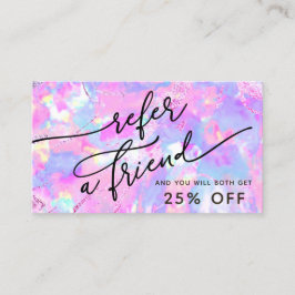 Visita tarjeta de referencia de textura opal púrpura rosa