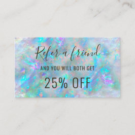 Visita tarjeta de referencia inspirada en ópalo