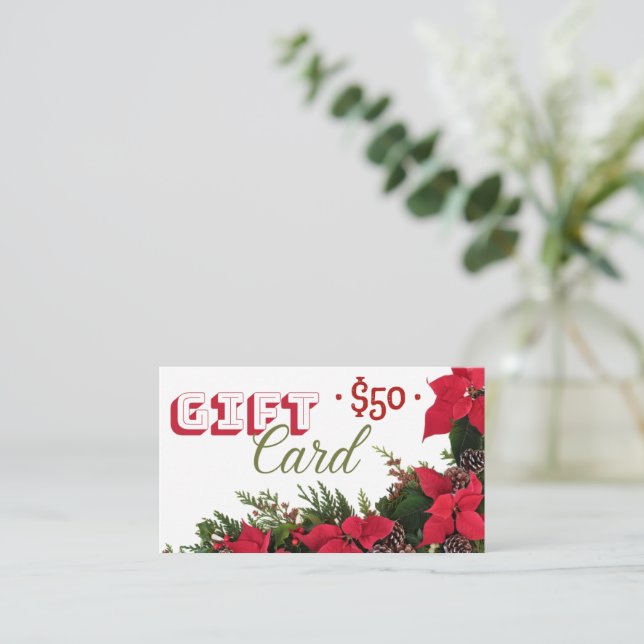 Visita Tarjeta de regalo $50 navidades (Anverso de pie)