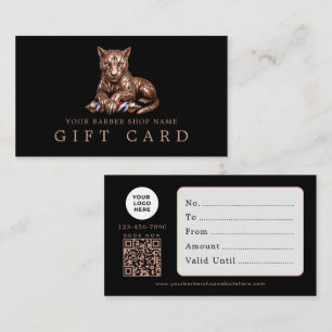 Visita Tarjeta de regalo código Qr Barber Shop Rose Gold