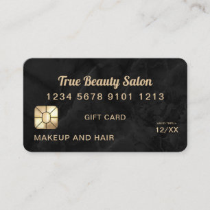 Visita Tarjeta de regalo de crédito Gold Black Marble Sto