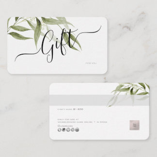 Visita Tarjeta de regalo electrónica minimalista de eucal