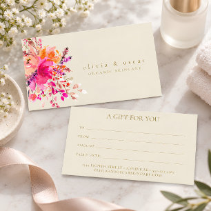 Visita Tarjeta de regalo floral moderna elegante de acuar