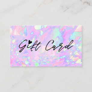Visita tarjeta de regalo inspirada en el opal rosa