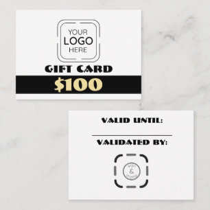 Visita Tarjeta de regalo personalizada con logotipo de em