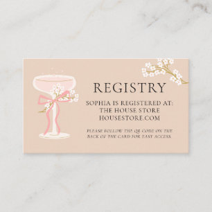 Visita Tarjeta de Registro de Despedida de Soltera con Br