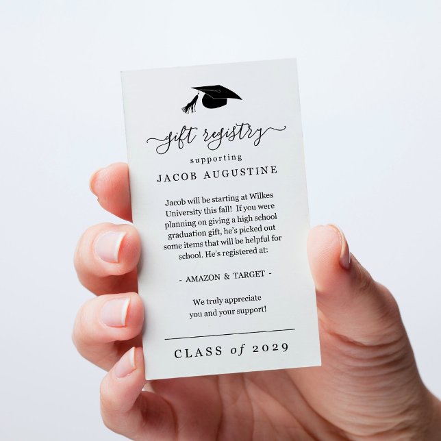 Visita Tarjeta de registro de regalo de graduación Insert (Subido por el creador)