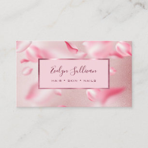 Visita Tarjeta de Relieve metalizado Rosa Petals Faux