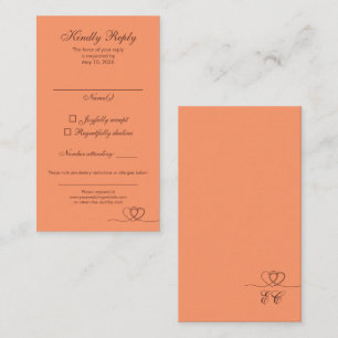Visita Tarjeta de respuesta de boda con mezcla y combinac