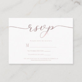 Visita Tarjeta de respuesta de boda R.S.V.P. con escritur