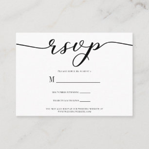 Visita Tarjeta de respuesta de boda R.S.V.P. con texto ne