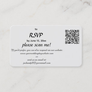 Visita Tarjeta de respuesta RSVP de código QR editable