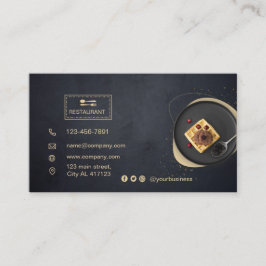 Visita tarjeta de restaurante personalizado | Foto modern