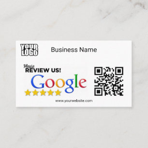 Visita Tarjeta de revisión moderna de Google minimalista