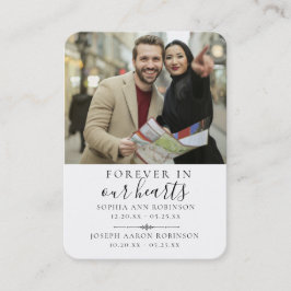 Visita Tarjeta de rezo de fotos del funeral doble conmemo