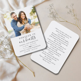 Visita Tarjeta de rezo de fotos del funeral doble conmemo