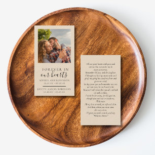 Visita Tarjeta de rezo para crema funeraria de doble memo