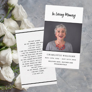 Visita Tarjeta de rezo para el funeral de un personalizad