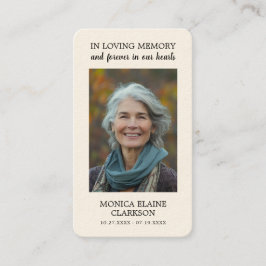 Visita Tarjeta de rezo simple de fotos en memoria de fune