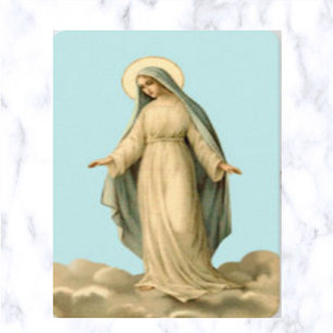 Visita Tarjeta de rezo Virgin Mary de la Reina Santa de S
