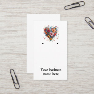 Visita Tarjeta de riego de corazón floral