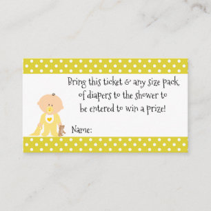 Visita Tarjeta de rifa de pañales para baby shower de lun
