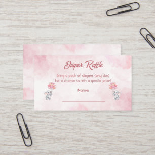 Visita Tarjeta de rifa de pañales para baby shower de niñ