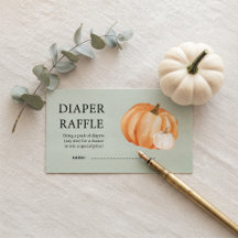 Tarjeta de Rifa de Pañales para Baby Shower Little