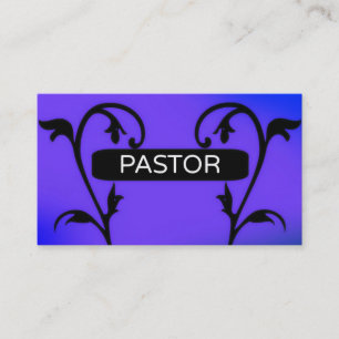 Visita Tarjeta de Rótulo púrpura Pastor