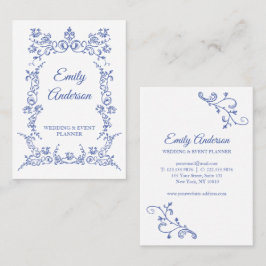 Visita Tarjeta de saludo victoriana Blue Elegant