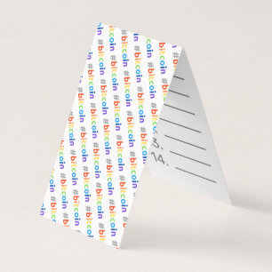 Visita Tarjeta de semilla de diseño arcoiris de Bitcoin