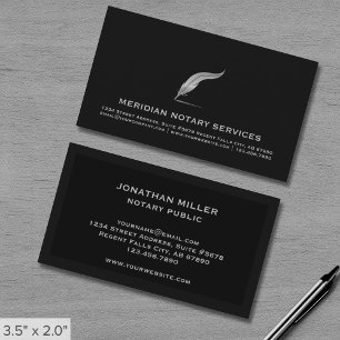 Visita Tarjeta de servicio público de notario elegante