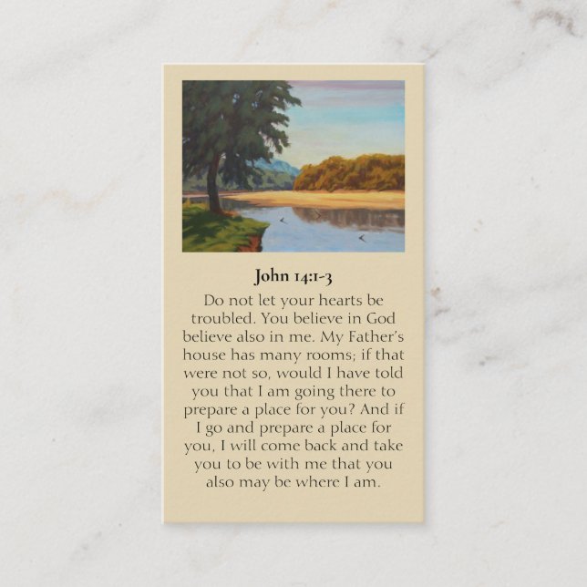 Visita Tarjeta de simpatía John 14:1-3 para la celebració (Anverso)