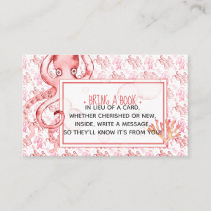 Visita Tarjeta de solicitud de Baby Shower de pulpo rosa 