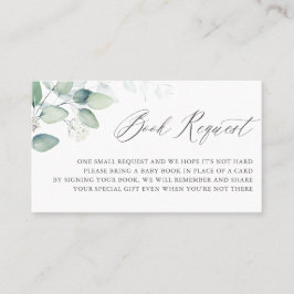 Visita Tarjeta de solicitud de libro Boho Watercolor Euca