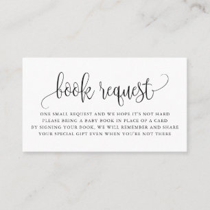 Visita Tarjeta de solicitud de libro de Baby Shower con g