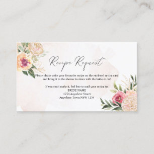 Visita Tarjeta de solicitud de receta de flores de Reliev