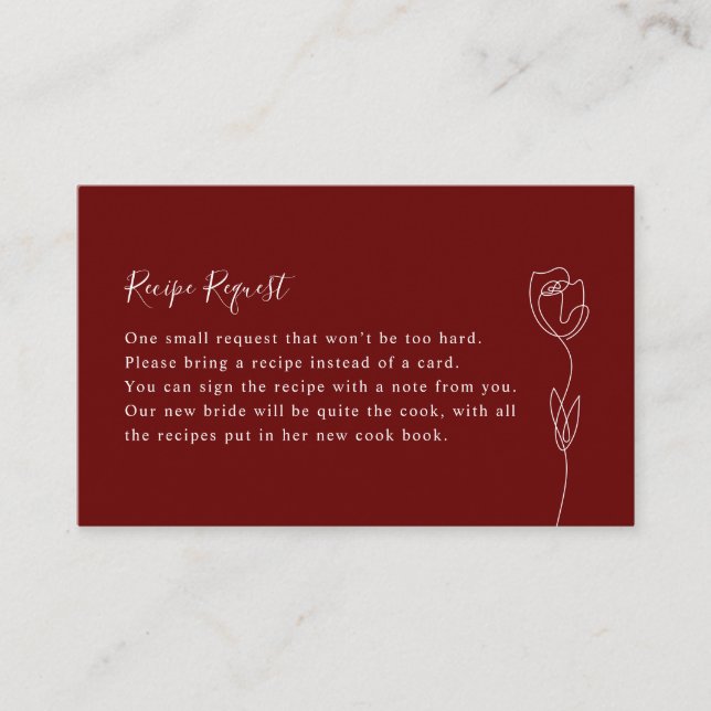 Visita Tarjeta de solicitud de receta de Ilustracion flor (Anverso)