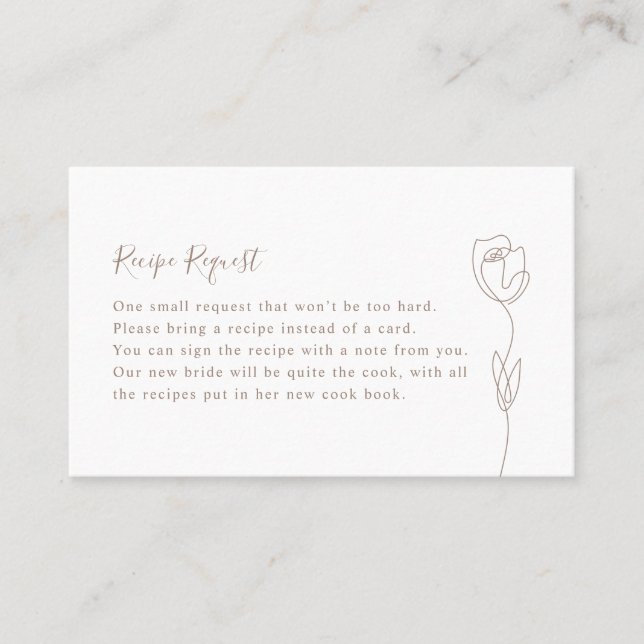 Visita Tarjeta de solicitud de receta de rosa de línea ca (Anverso)