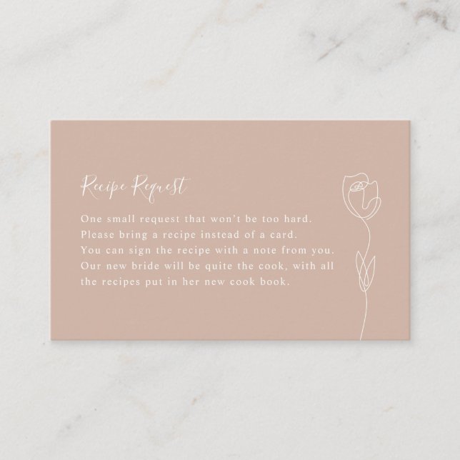 Visita Tarjeta de solicitud de receta de Rosa de línea ca (Anverso)